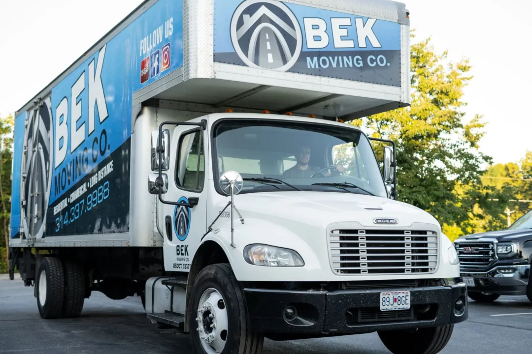 Junk-Removal BEK Moving Company truck on the road