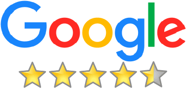google+rating-01-218w Google logo with four and a half stars